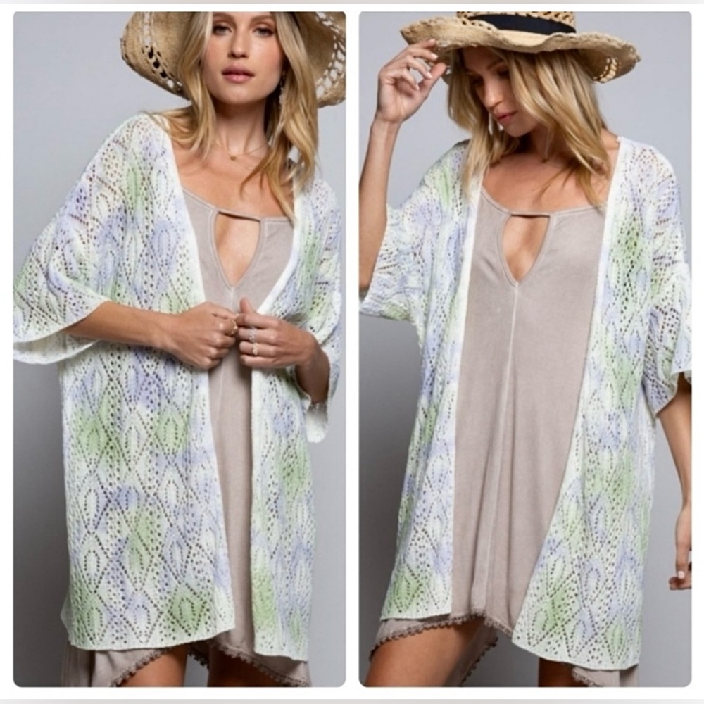 Exclusive POL Collection - Splash of Wash Color Knit Cardigan